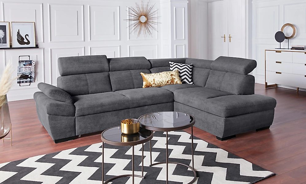 exxpo - sofa fashion Ecksofa "Salerno, Funktionssofa, Breite 280cm, hoher S günstig online kaufen