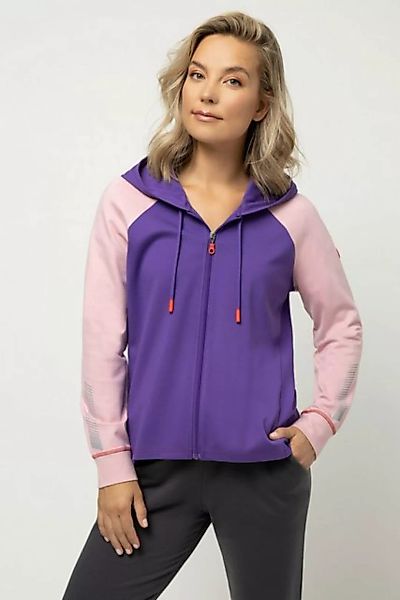 Gina Laura Sweatshirt Sweatjacke zweifarbig schnelltrocknend Kapuze günstig online kaufen