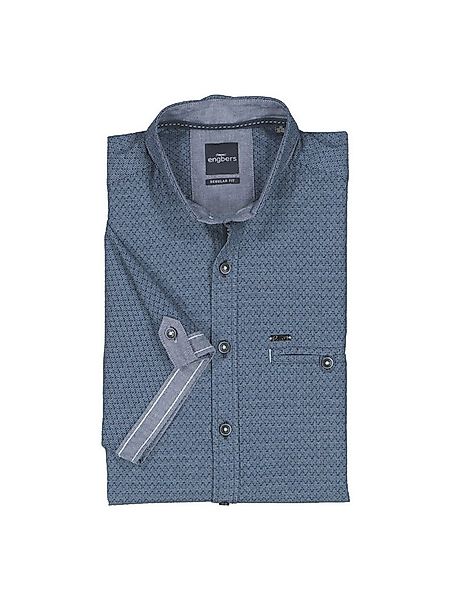 Engbers Kurzarmhemd engbers Herren Kurzarm-Hemd gemustert, Brilliantblau günstig online kaufen