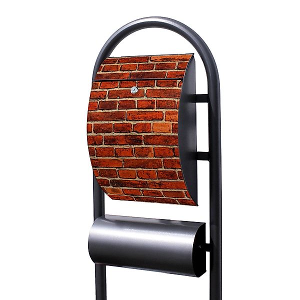 Banjado Standbriefkasten Hammerschlag Optik Größe 150x47x22cm Postkasten Fr günstig online kaufen