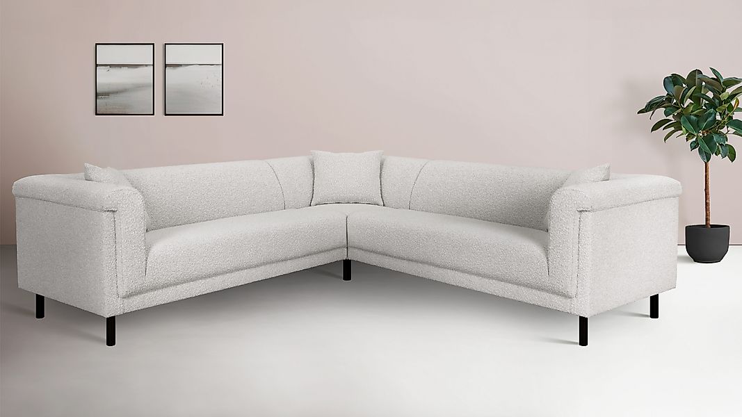 Home affaire Ecksofa "AGNIA L-Form B/T/H: 244/244/71 cm" incl. Zierkissen, günstig online kaufen