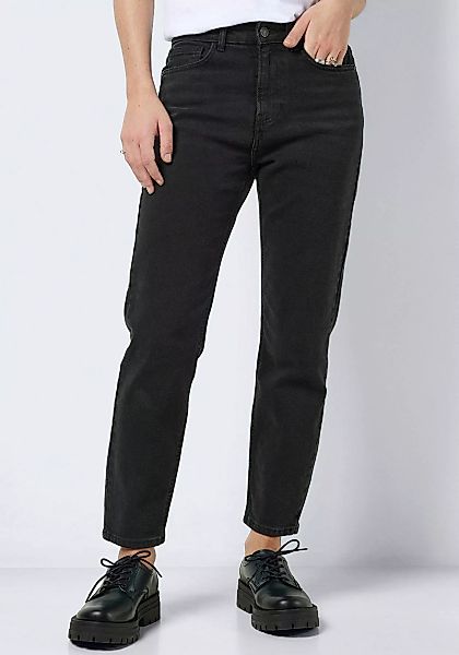 Noisy May Damen Jeans NMMONI Straight Fit Schwarz - Black Denim günstig online kaufen
