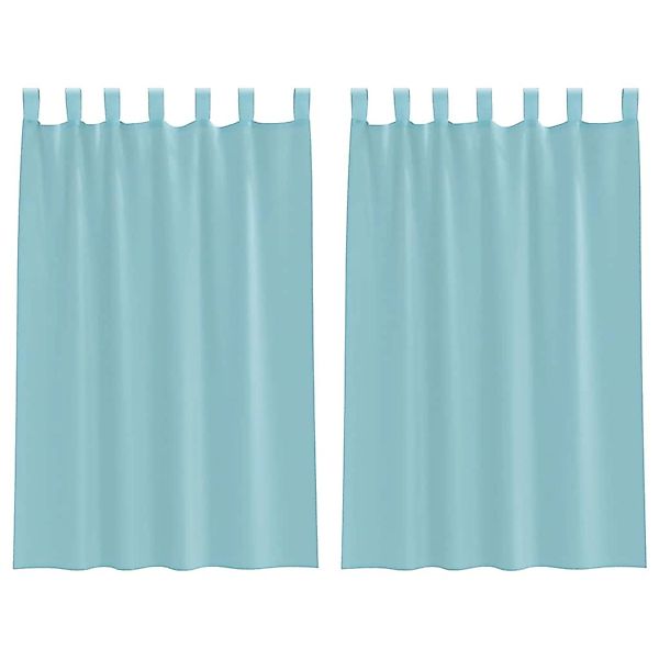 vidaXL Voile Vorhänge mit Schlaufen 2 Stk Türkis 140x175 cm 4102327 günstig online kaufen
