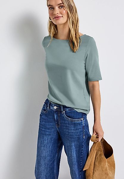 STREET ONE T-Shirt U-Boot Ausschnitt, Basic günstig online kaufen