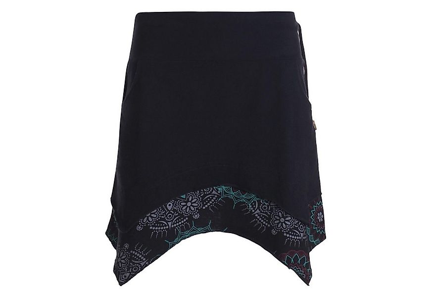 Vishes Minirock Asymmetrisch Rock Mandala und Blumen-Muster breiter Bund mi günstig online kaufen