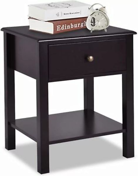 COSTWAY® Nachttisch Beistelltisch mit Schublade Holz braun günstig online kaufen