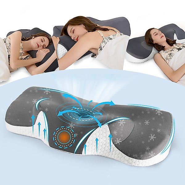 Esun Kopfkissen Orthopädisches Kissen, Kopfkissen Nackenschmerzen günstig online kaufen