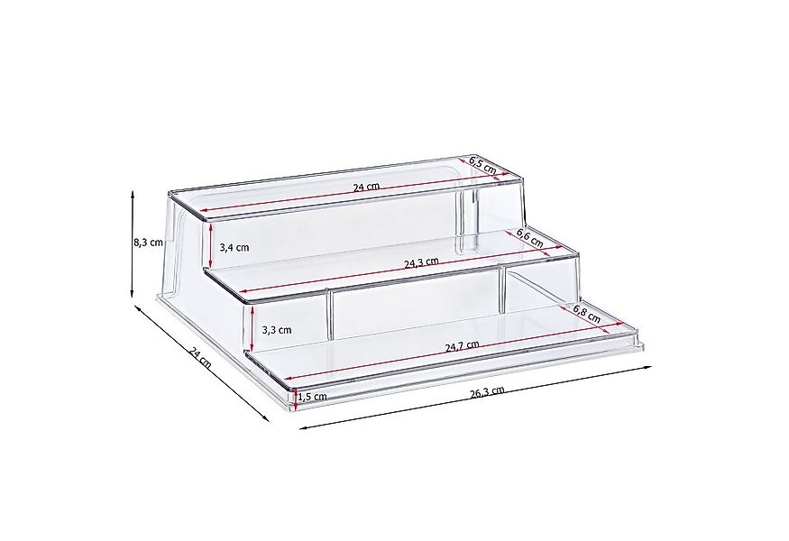 ogoPLUS Gewürzregal Dekotreppe 3-stufig 260 mm, 3 Etagen Organizer, Ablage günstig online kaufen