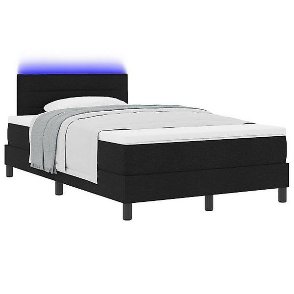 vidaXL Bett Boxspringbett mit Matratze & LED Schwarz 120x190 cm Stoff (1-tl günstig online kaufen