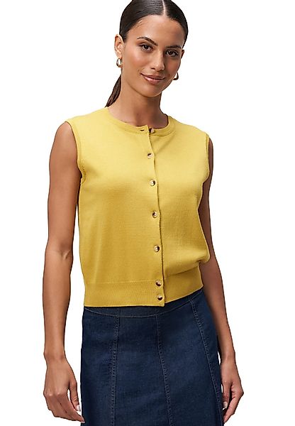 Zero Strickjacke zero Feinstrickweste mit Knopfleiste günstig online kaufen