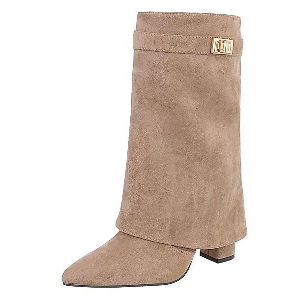 Ital-Design Modische Stiefeletten mit hohem Schaft günstig online kaufen