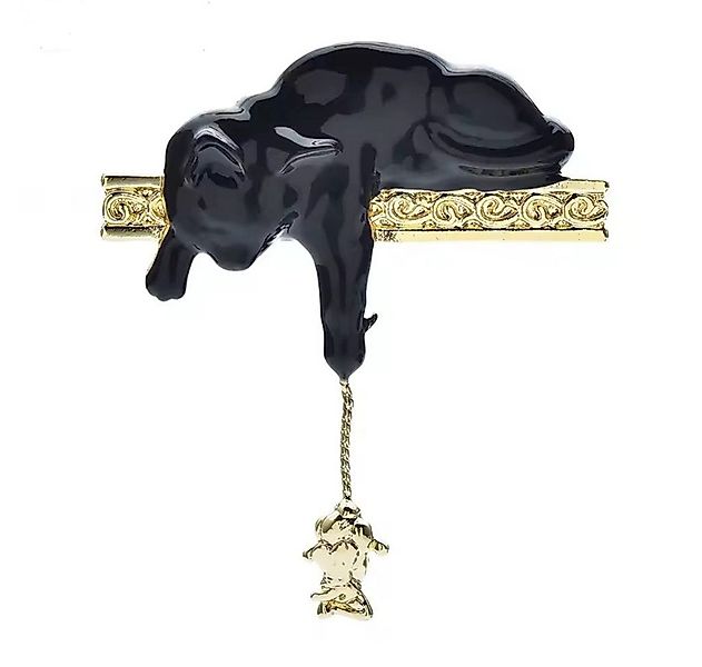 Dark-Desires Brosche Nostalgische Brosche spielende Katze mit Maus, Damen B günstig online kaufen