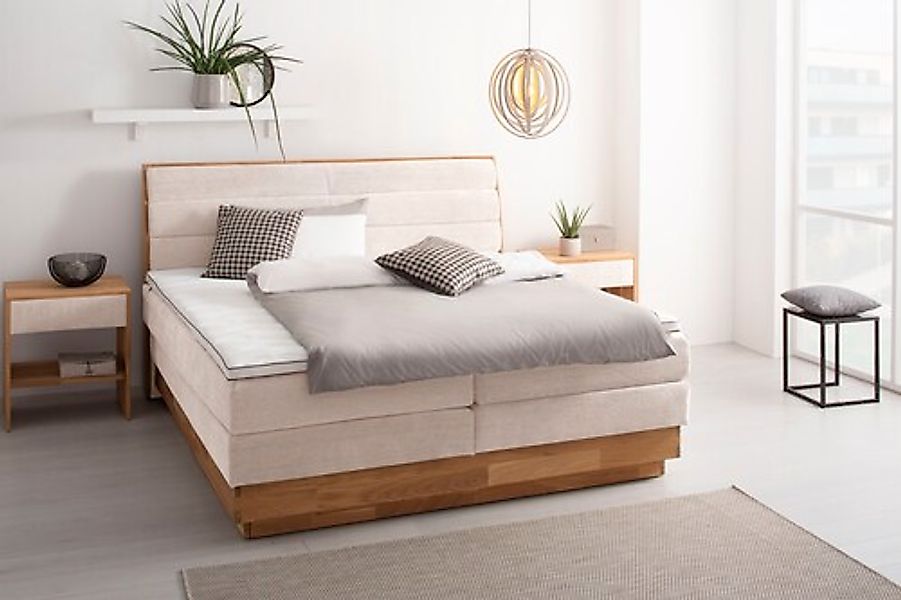 OTTO home Boxspringbett »Jenna« ohne LED-Beleuchtung, mit zertifizierten, r günstig online kaufen