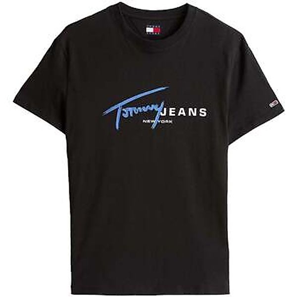 Tommy Jeans  T-Shirts & Poloshirts Graffiti Logo T-Shirt Black günstig online kaufen