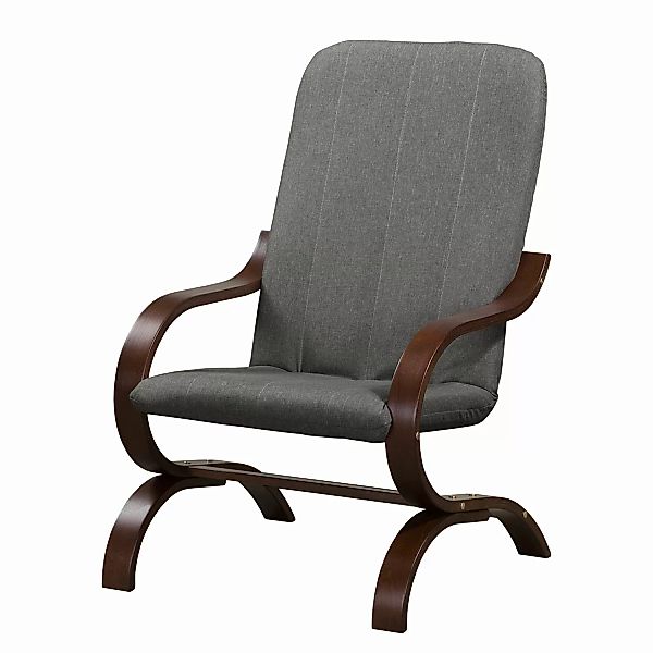 home24 Modoform Sessel Disley Dunkelgrau Webstoff 65x102x70 cm (BxHxT) günstig online kaufen