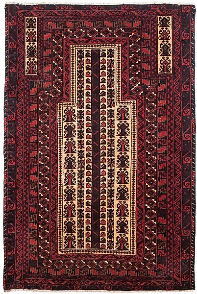 morgenland Orientteppich »Belutsch - 126 x 86 cm - dunkelrot«, rechteckig günstig online kaufen
