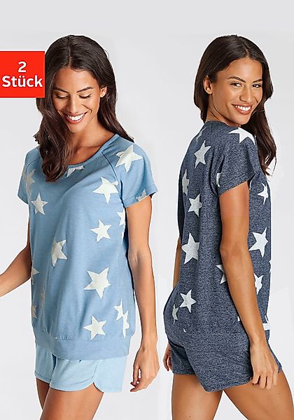 Vivance Dreams Shorty, 4 Stk. in melierter Optik mit Sternen günstig online kaufen