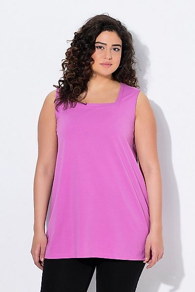 Ulla Popken Longshirt Longtop Classic Fit Carré-Ausschnitt ärmellos günstig online kaufen