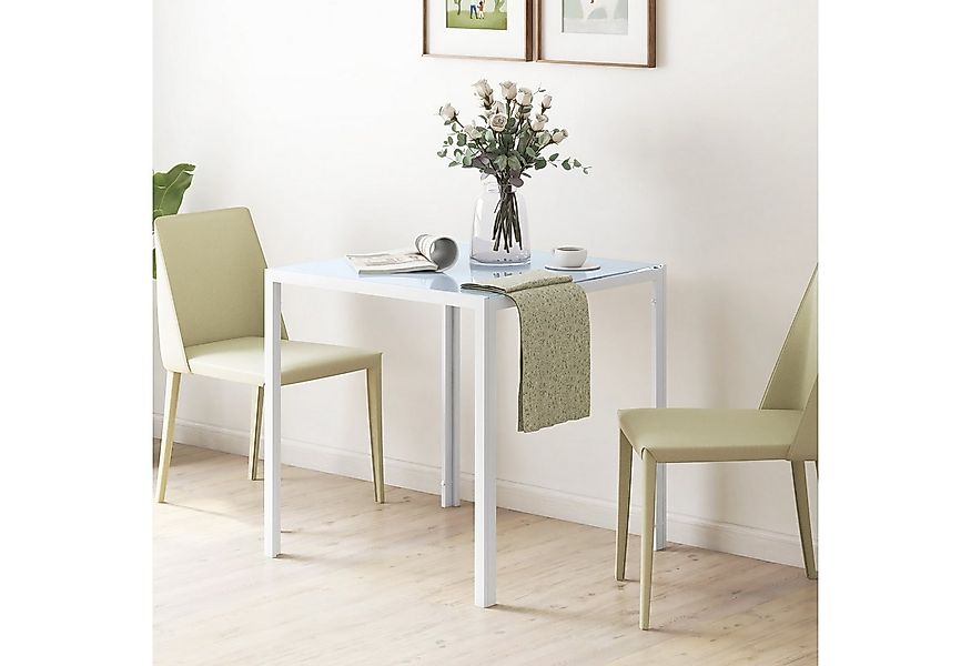 HOMCOM Esstisch für 4 Personen, aus Hartglas (Esszimmertisch, 1-St., Küchen günstig online kaufen