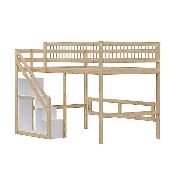 STILVORA Hochbett 140×200 Jugendbett mit Matratze,Kinderbett mit Stauraum u günstig online kaufen