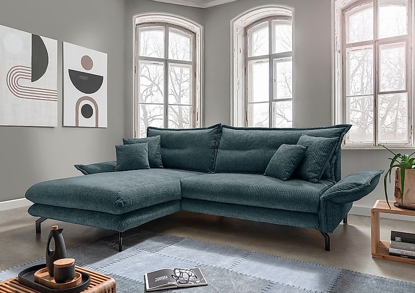 Home affaire Ecksofa "LAVA Breite 255 cm, modern und elegant, aktuelle Kiss günstig online kaufen