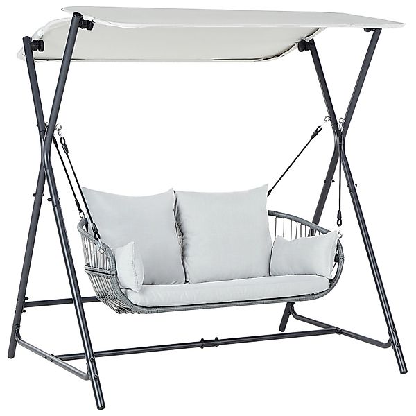 Beliani Gartenschaukel FIASTRA Hellgrau 140x170x202 günstig online kaufen