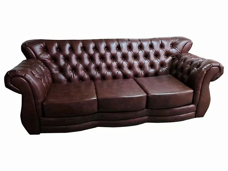 JVmoebel Chesterfield-Sofa Klassisches großes 3-Sitzer-Sofa aus braunem Che günstig online kaufen