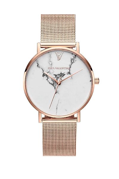 Paul Valentine Quarzuhr WHITE MARBLE ROSE günstig online kaufen