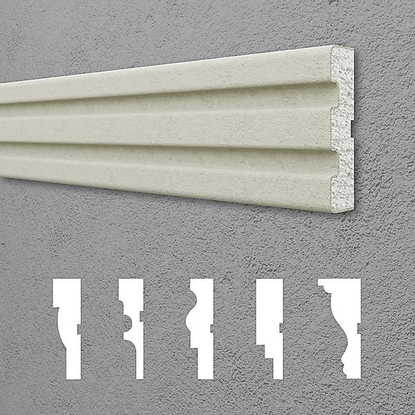 Hexim Stuckleiste DML-79, Maxi-Sparpaket, Fassadenprofile Gesimsprofile günstig online kaufen