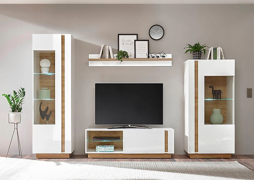 Home affaire Wohnwand "CLAiR Kombi 21" Set, 4 Stk. tlg. günstig online kaufen