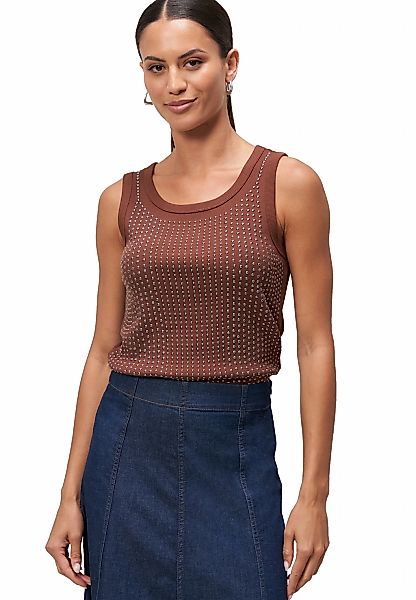 Zero Tanktop "Damen Top mit Ziernieten" Plain/ohne Details günstig online kaufen