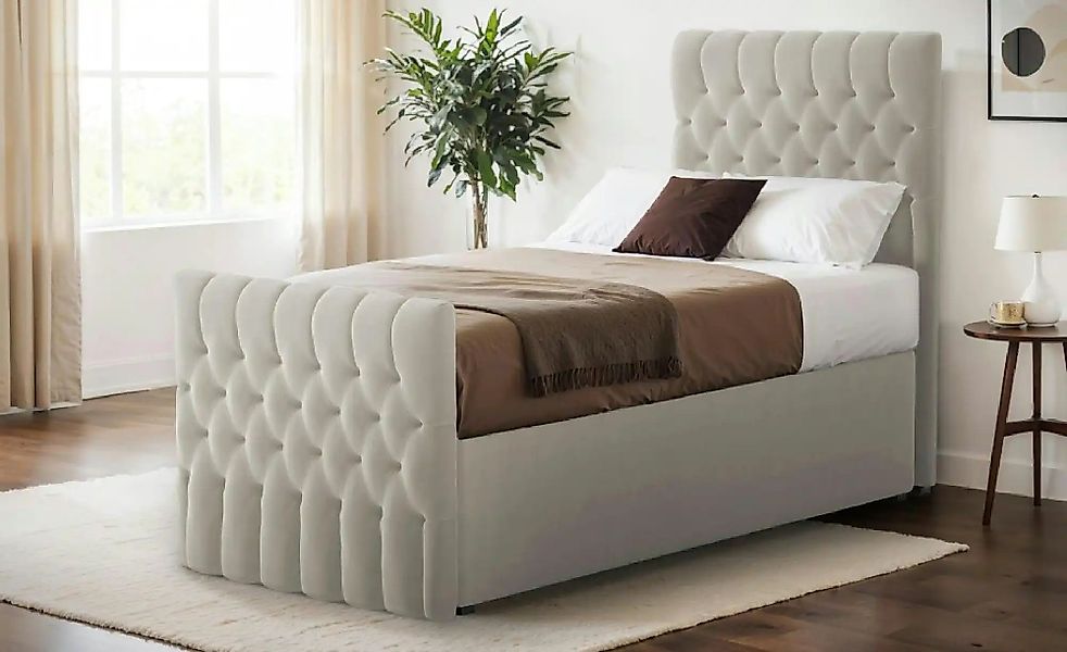 Boxbett mit Bettkasten und Fußteil Belek King ¦ beige Betten > Komfortbette günstig online kaufen