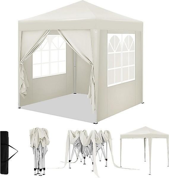 Woltu Faltpavillon, mit 4 Seitenteilen, 2x2 m, mit 4 Seitenwänden, höhenver günstig online kaufen