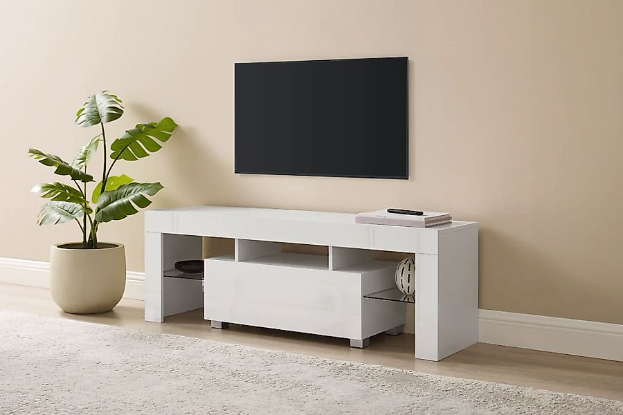 INOSIGN TV-Board "Cassy", Hochglanz-Fronten, viel Stauraum und Metallschien günstig online kaufen
