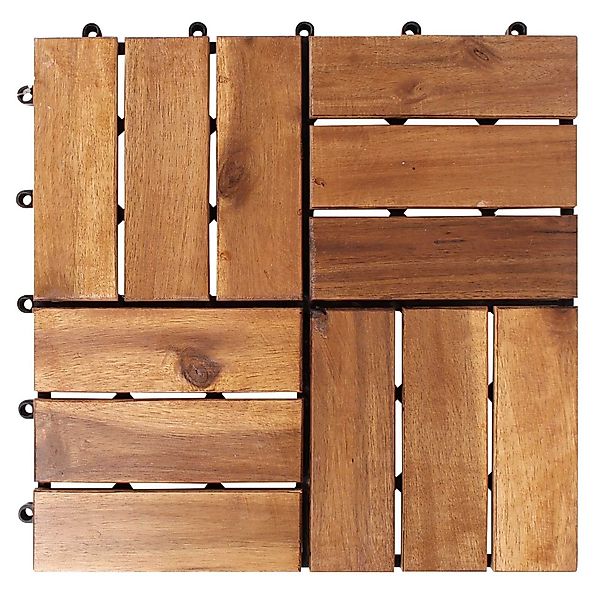 HAC24 Klickfliese Holzfliesen Akazien Holz Terrassenfliesen günstig online kaufen