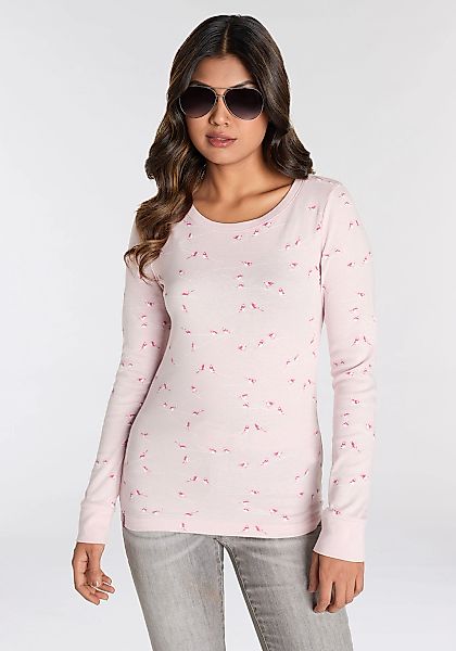 KangaROOS Langarmshirt sehr figurbetonte Passform, Rundhalsausschnitt, günstig online kaufen