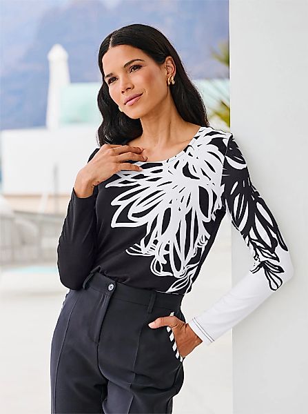 heine Langarmshirt "Druck-Shirt" 1 tlg. günstig online kaufen