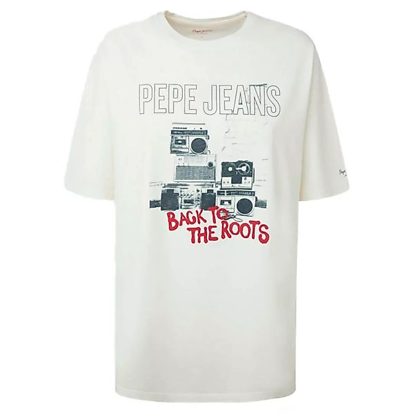 Pepe Jeans Berti Kurzärmeliges T-shirt M Off White günstig online kaufen