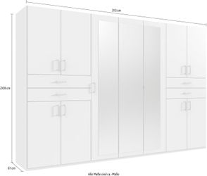 Wimex Kleiderschrank Taiga (mit Türen, Schubladen, günstig online kaufen