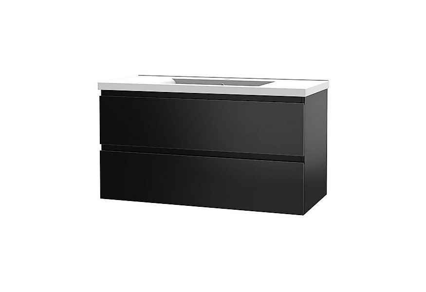 duschspa Waschtisch Badmöbel Set Waschbecken mit Unterschrank MDF, Beite 50 günstig online kaufen