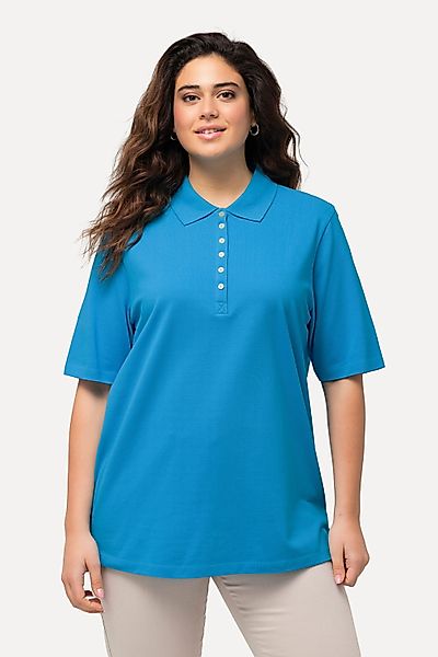 Ulla Popken T-Shirt Poloshirt Piqué Polokragen günstig online kaufen