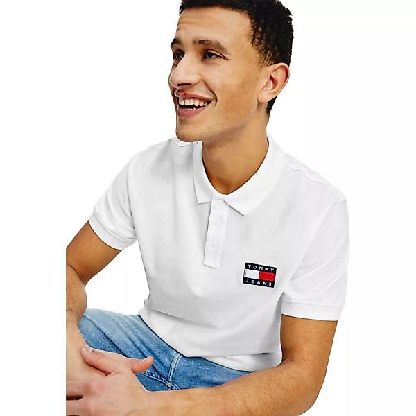Tommy Jeans Badge Lightweight Kurzarm-poloshirt L White günstig online kaufen