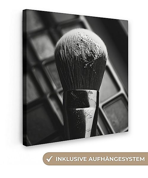OneMillionCanvasses® Leinwandbild Make-up-Pinsel - Vintage - Schwarz und we günstig online kaufen