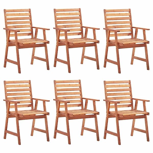 Garten-essstühle 6 Stk. Mit Kissen Massivholz Akazie günstig online kaufen