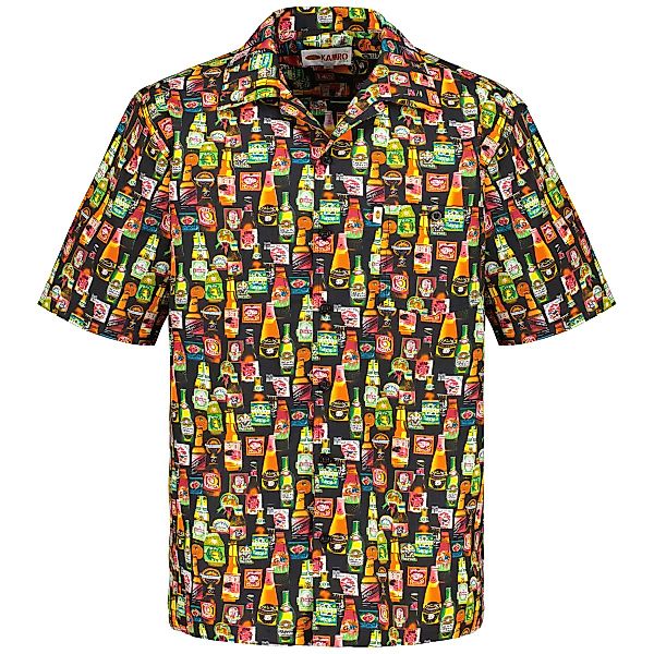 Kamro Freizeithemd mit Allover-Print Farbe schwarz Größe: 9XL günstig online kaufen