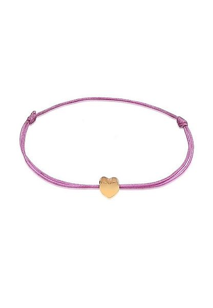 Elli Armband Herz Liebe Textilband Trend 925 Silber (kein Set, 1-tlg), Herz günstig online kaufen