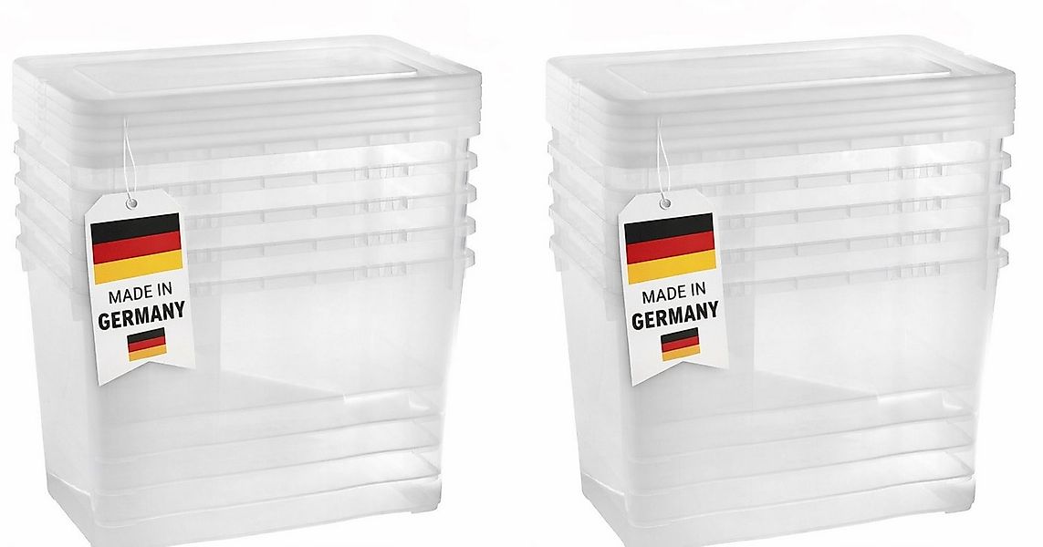 Gardissimo Aufbewahrungsbox 10 er Set mit Deckel 20 Liter Kunststoff Boxen günstig online kaufen