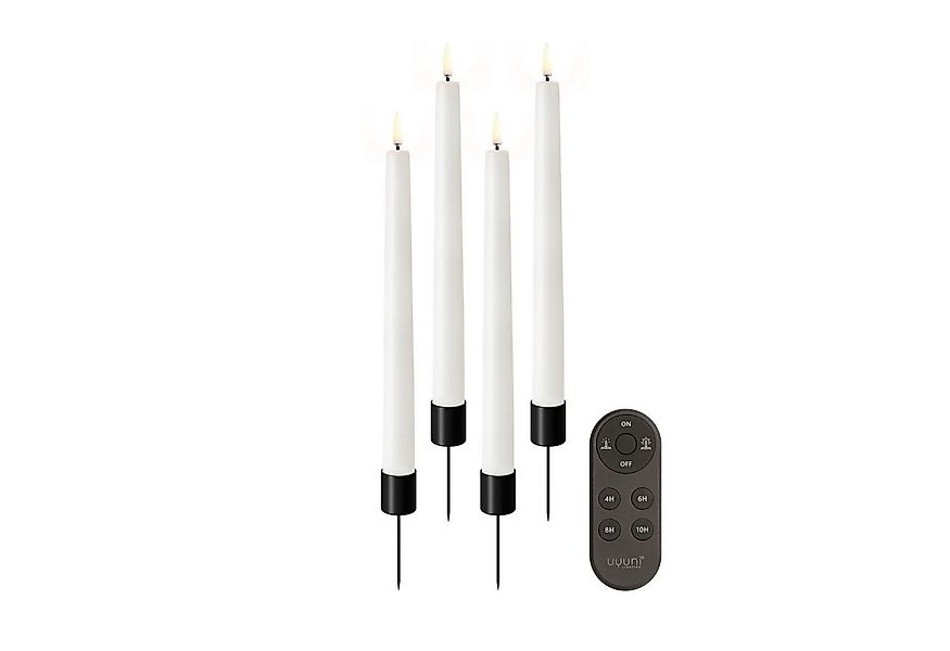 UYUNI Lighting LED-Kerze LED-Stabkerzen Weiß Geschenkset 4-teilig günstig online kaufen
