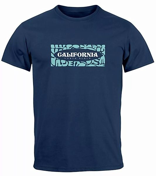 Neverless Print-Shirt Herren T-Shirt California Brustprint Schrift Aufdruck günstig online kaufen