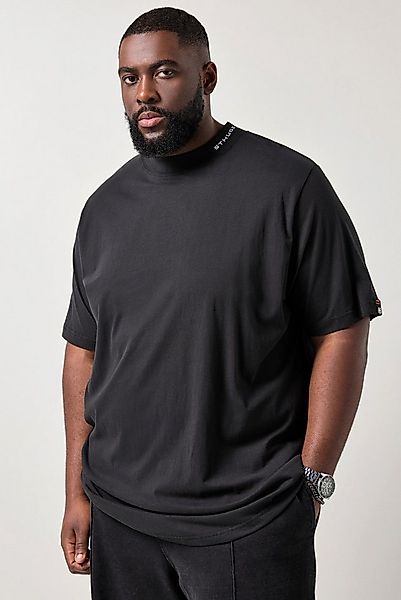 STHUGE T-Shirt T-Shirt Halbarm Stehkragen mit Schriftzug günstig online kaufen